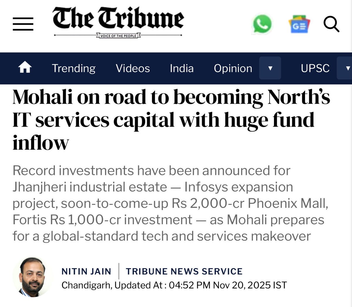 sphavisha's tweet image. Punjab&apos;s AAP govt under visionary CM @BhagwantMann  is turbocharging Mohali into North India&apos;s IT powerhouse! 🔥

✅️ Infosys expansion (2.5K+ jobs)              ✅️ Rs 2K cr Phoenix Mall
✅️ Rs 1K cr Fortis upgrade
✅️ Rs 1.23L cr proposals statewide. 

Fast approvals, infra…