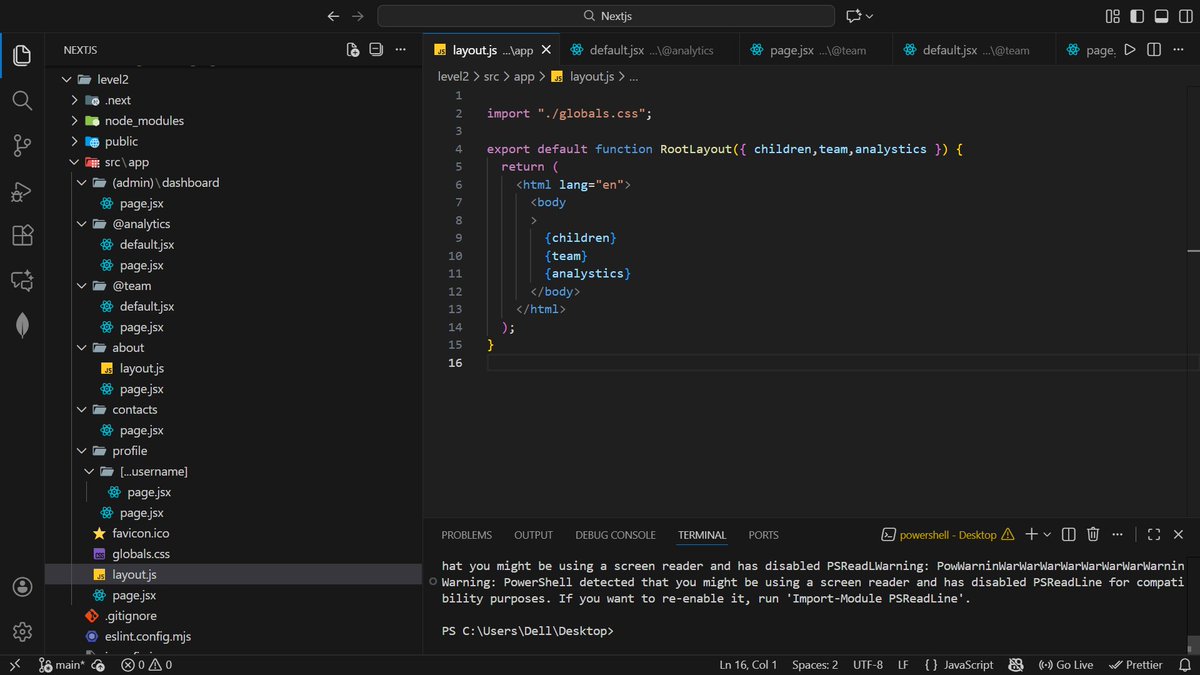 Ankit9448153615's tweet image. “Completed App Router in Next.js today! 🚀
Learned layouts, page.js, dynamic routes, nested routes, route groups &amp;amp; parallel routes.
Next.js routing is powerful and super clean compared to React Router ”   #Coding #FullStackDeveloper