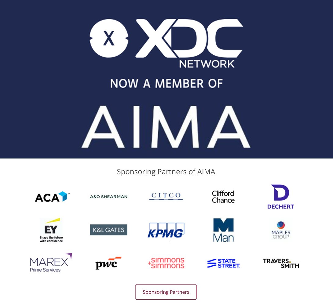 Tokenicer's tweet image. 🏦Safe to say $XDC is in some ELITE company after their recent addition to the AIMA

AIMA = Alternative Investment Management Association

In practice, this organization is PERFECT for the XDC ecosystem as a whole.

This is a GLOBAL policy &amp;amp; standards body for the alternative…