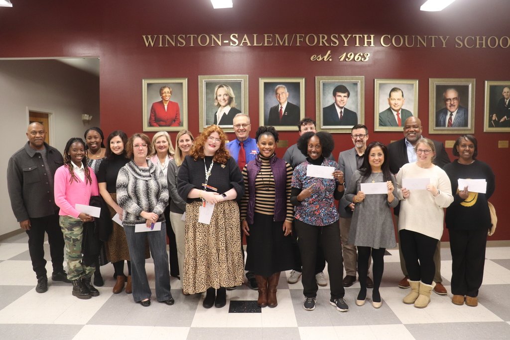wsfcs's tweet image. The Board of Education recognized 19 teachers from 11 schools who won grants from the WS/FCS Education Foundation. These grants, worth up $1,500 per applicant, provide resources for unique opportunities to enrich the classroom experience. Congratulations, teachers!

#wsfcs