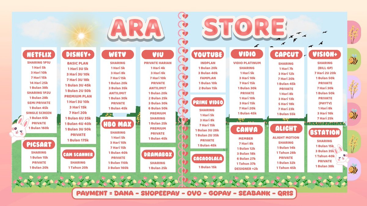 yourara__'s tweet photo. WTS WTB JUAL BELI SHARING PRIVATE LANGGANAN APLIKASI PREMIUM MURAH BERGARANSI

nětflix chātgpt vīu hbō max amazōn prīme viděo iqīyi cāpcut prō yoūtube wètv vīdio plātinum youkū bstātion

https://t.co/n7dbyubO2e https://t.co/PpmyRYrMoC