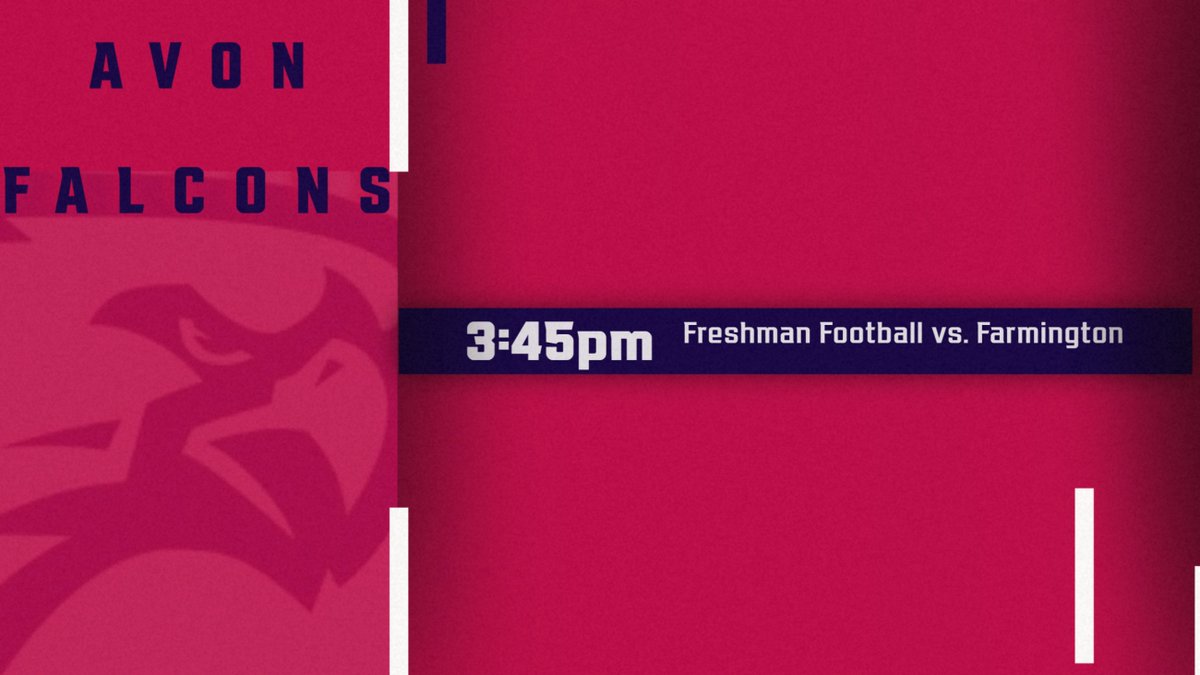 Athletic event schedule for today. Go Falcons!