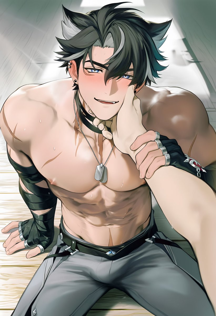 Gkuu_'s tweet photo. #AIart #Wriothesley #莱欧斯利 #yaoi https://t.co/RIjdXVPvT3