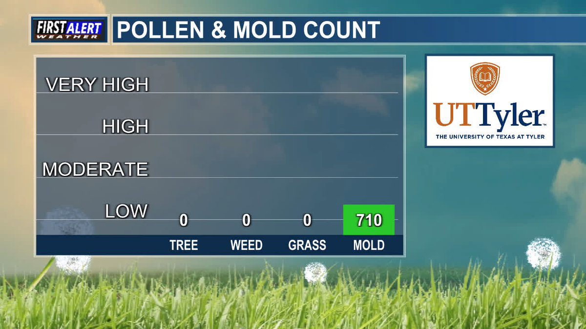 KLTV7's tweet image. Here is your Pollen/Mold Count from UT Tyler and KLTV for Thursday, November 20, 2025. #pollen