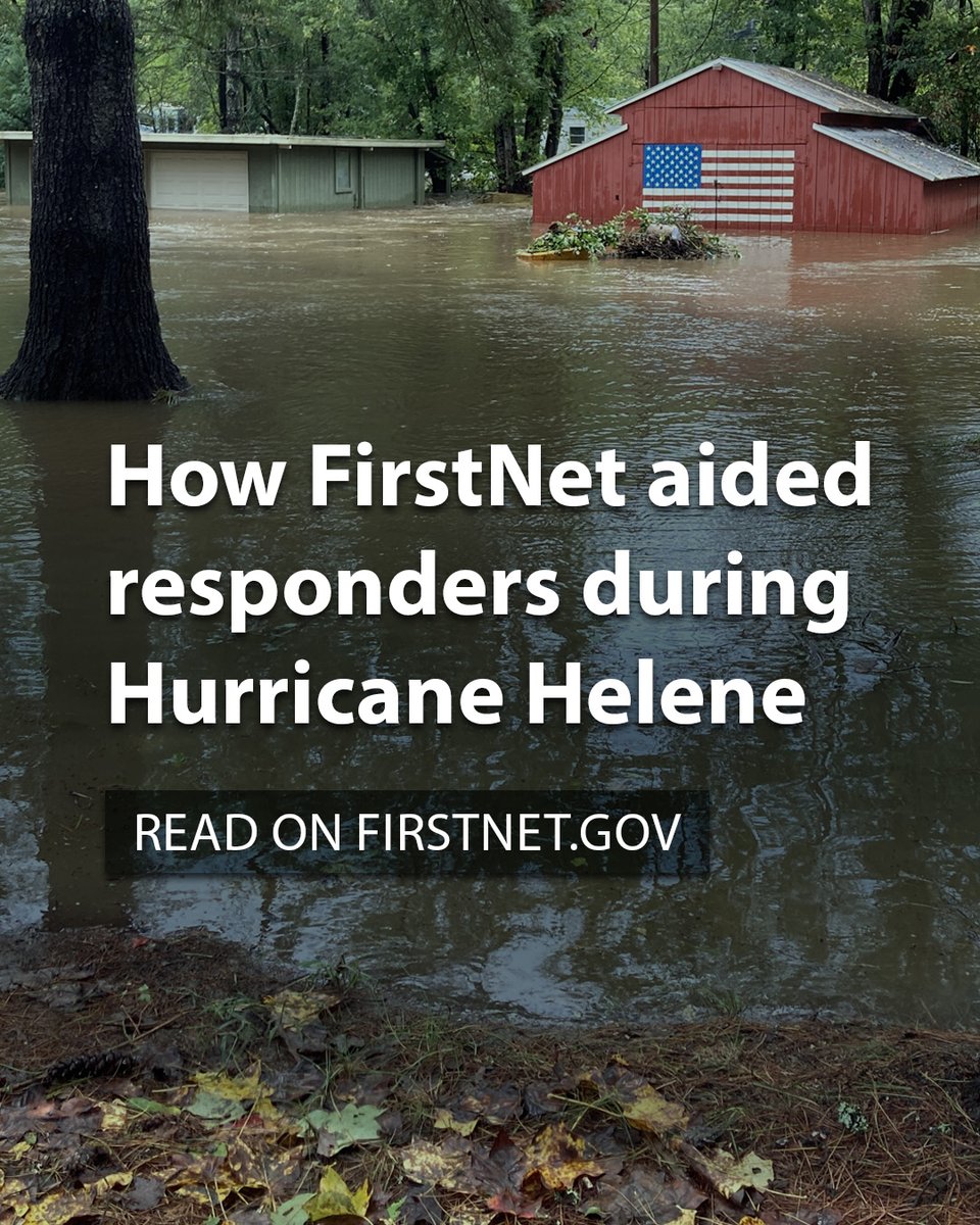FirstNetGov's tweet image. Hurricane Helene brought destruction across the southeast, but public safety persevered. First responders stayed connected through historic flooding and damaged infrastructure with #FirstNet Read their story of resilience: firstnet.gov/newsroom/blog/…

🏷️ @TNAdvancedComms