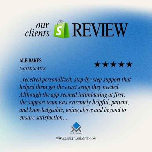 multivariants's tweet image. ✨ We don’t just offer an app  we offer a team.
A merchant recently shared how our support team helped them finally launch their store.
Personalized setup, clear guidance, and patient experts — that’s our promise. 💛
#EcommerceSupport #TeamWork #MultiVariants #Shopify
