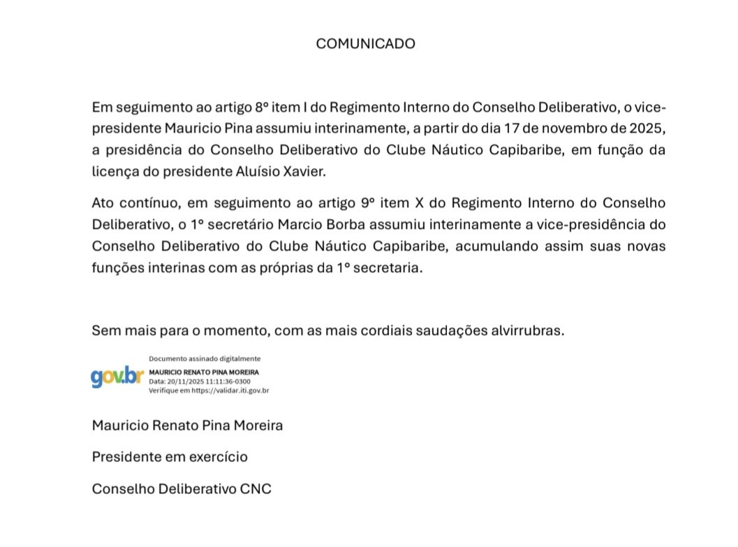 COMUNICADO!