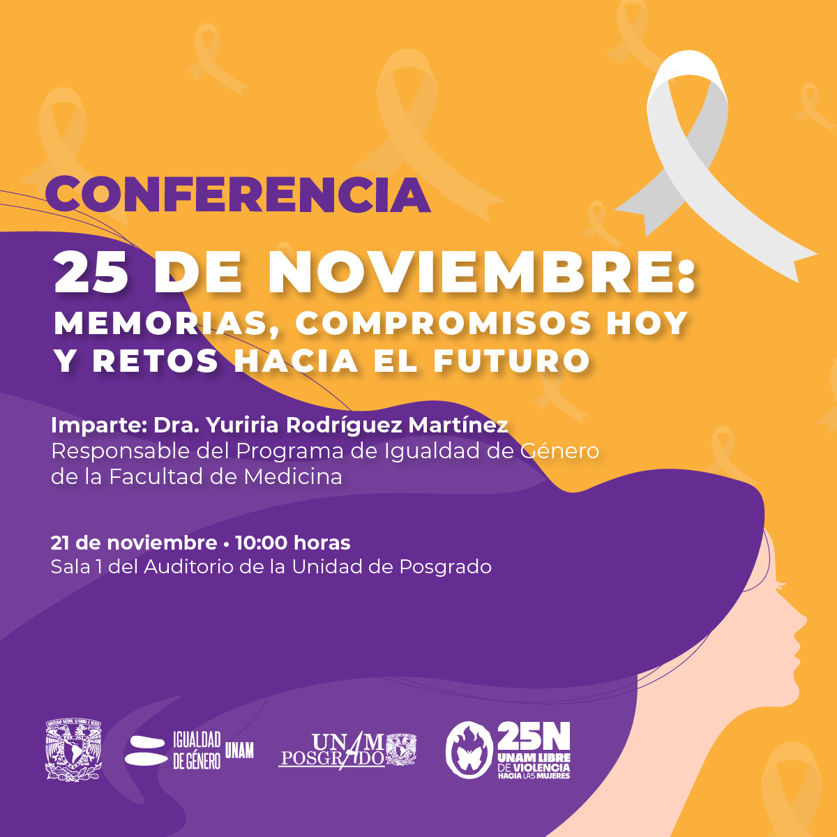 🧡 Ninguna violencia es normal.  🧡Ninguna voz debe silenciarse. Te esperamos en esta conferencia para construir comunidad, memoria y futuro.