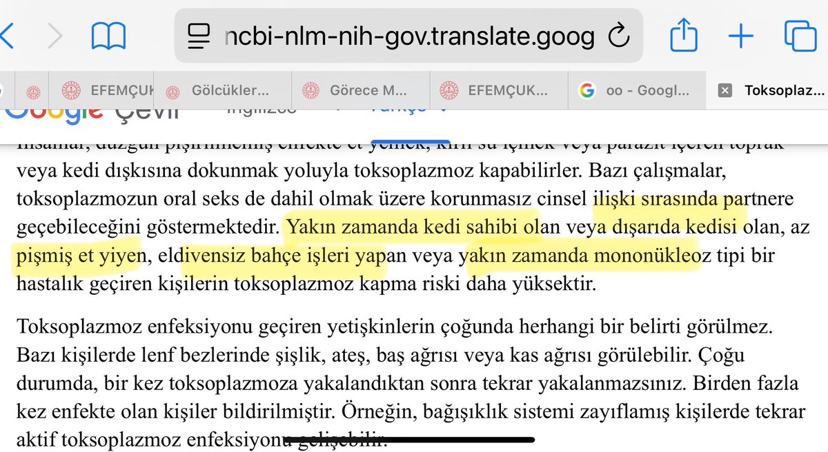 Google ile doktorculuk oynamaya çalışanlarda bu gün…

1. Toksoplazmanın ana kaynağı 24 saatten eski KEDİ DIŞKISIdır. Esas bulaş kedi dışkısı BULAŞMIŞ eşyalar, gıdalardır. Kaldırımdan, topraktan, çocuk kum havuzundan… kapabilirsiniz. Parazit dışkılı toprakta 18 ay canlı kalır.