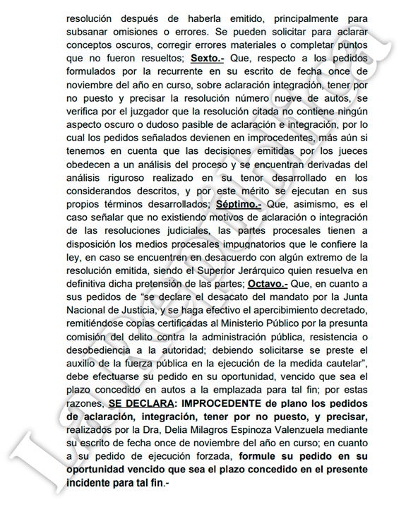Politica_LR's tweet image. 🚨 #LOÚLTIMO | Delia Espinoza podrá solicitar uso de la Policía Nacional  para retomar el cargo de fiscal de la Nación si vence plazo en JNJ. Juez Juan Torres Tasso refiere que JNJ se encuentra dentro del plazo de 48 horas para emitir el acto administrativo que la restituya.
