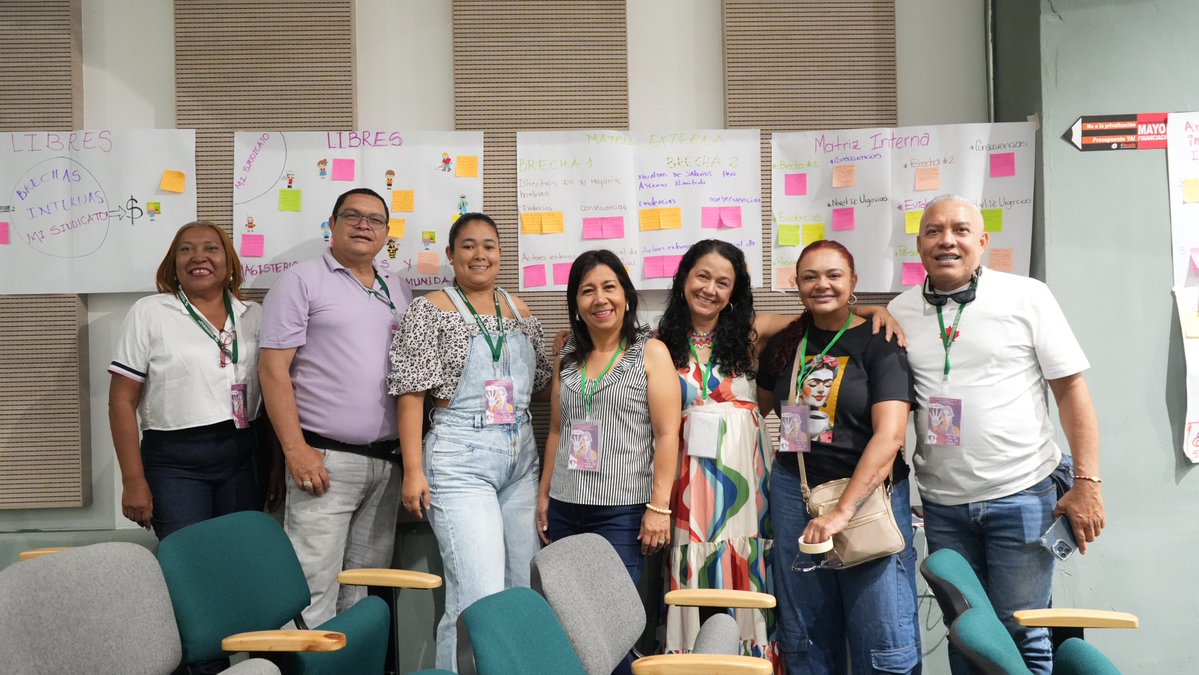 fecode's tweet image. Continúa hoy en su segundo día el Seminario Internacional de FECODE junto a la @intEducacion, donde asisten los y las responsables de las Secretarías de Género, Inclusión e Igualdad de nuestras filiales, junto al equipo de FECODE, desarrollando talleres, dando a conocer…