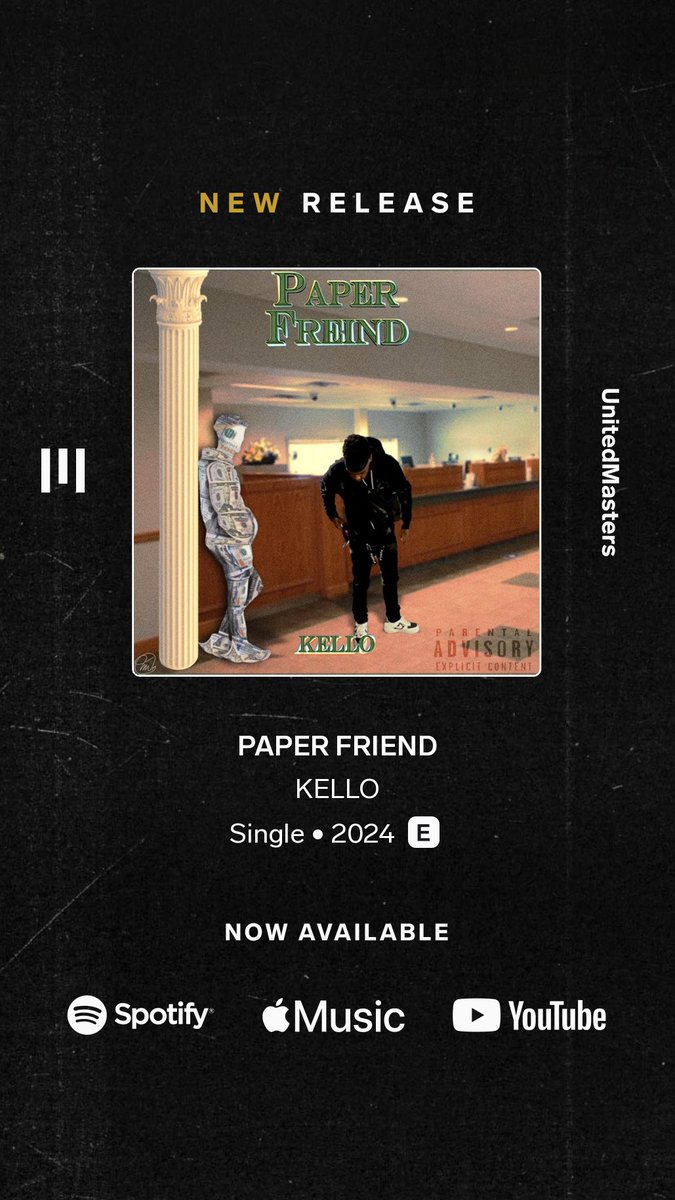 htxkello's tweet photo. KELLO - PAPER FRIEND “These n***a know my Paper my only Friend.” 💵💵💵  There were a lot of times when I couldn’t rely on NO ONE but himself and this bread I made. Listen on Any Platform.🔥🔥🔥💯💯💯 #music #artist #rap #rappers #singer #musician #follow  https://t.co/WU7vFHGWYq https://t.co/rWi1TPIMyX
