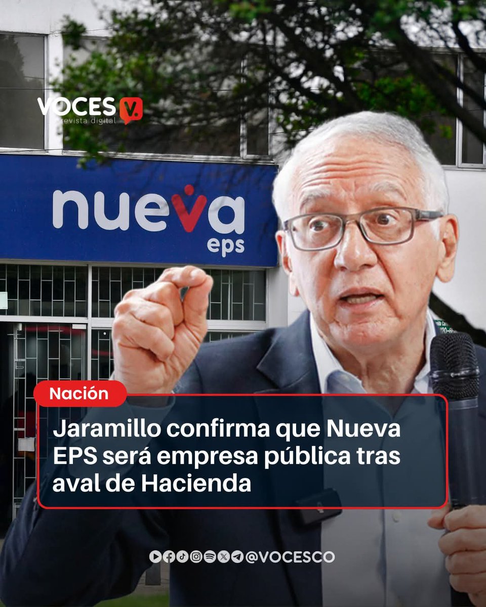 Con el visto bueno de Hacienda, gobierno confirma que la Nueva EPS será empresa pública tras el acuerdo con las cajas de compensación. El objetivo: ampliar cobertura, pagar deudas y darle estabilidad al sistema. Una decisión que, bien implementada, puede devolverle al país una