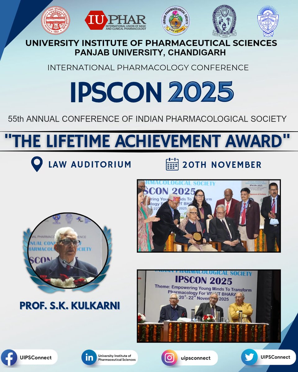 UIPSconnect's tweet image. #panjabuniversity #puchd #uips #conference #ipscon #pharmacology #ips #society #national #iuphar