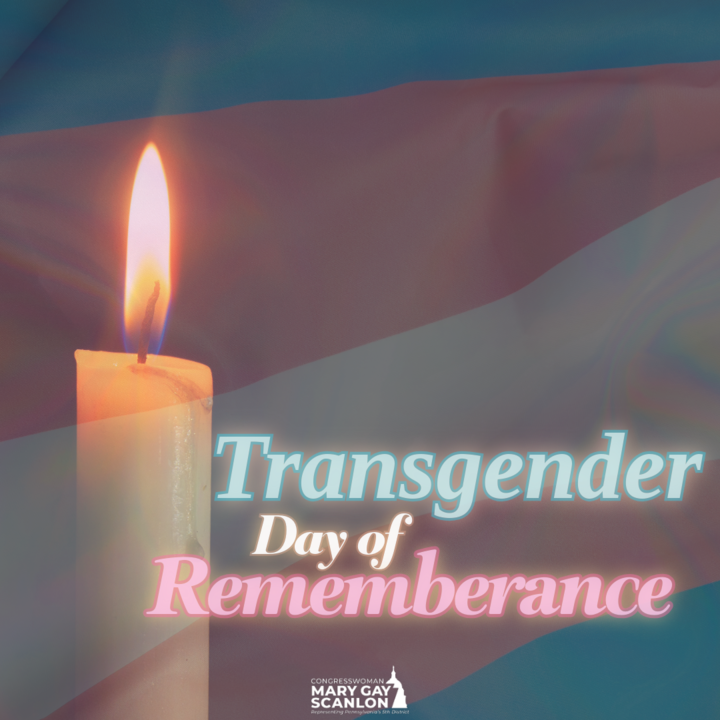 RepMGS's tweet image. On Transgender Day of Remembrance, we mourn the lives lost to acts of discriminatory violence against our transgender community and commit ourselves to ending all forms of bigotry and hate in our country.
