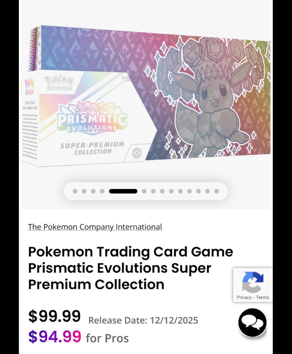 GAMESTOP RESTOCKING POKEMON PRISMATIC COLLECTION Gamestop is restocking the Prismatic Evolutions Super Premium Collection Instore in December Release Date: 12/12 Knowing how you guys are, some are probably waiting in line already GAMESTOP RESTOCKING POKEMON PRISMATIC COLLECTION Gamestop is restocking the Prismatic Evolutions Super Premium Collection Instore in December Release Date: 12/12 Knowing how you guys are, some are probably waiting in line already