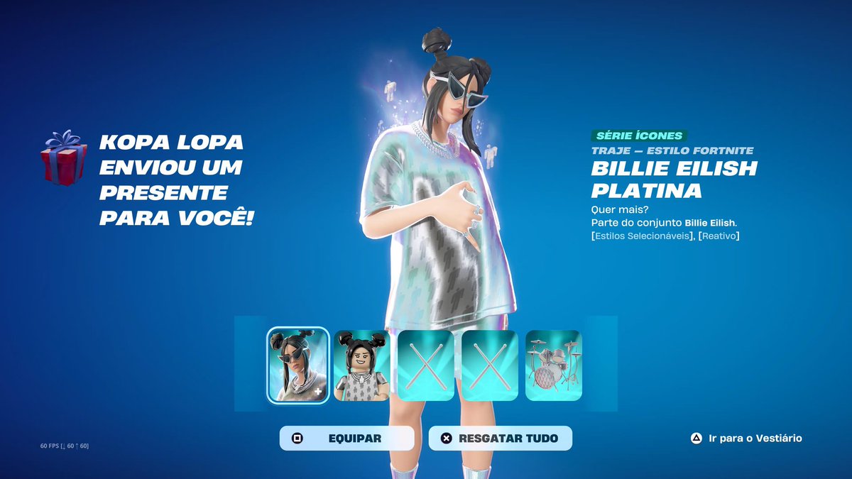 Dxrksamx's tweet image. Thank you sm Guys for the Platinum Billie Skin from the Giveaway i Won!!!! Really thanks, i appreacite It so much!😊 #ArcticKattLegit #Agentvlegit