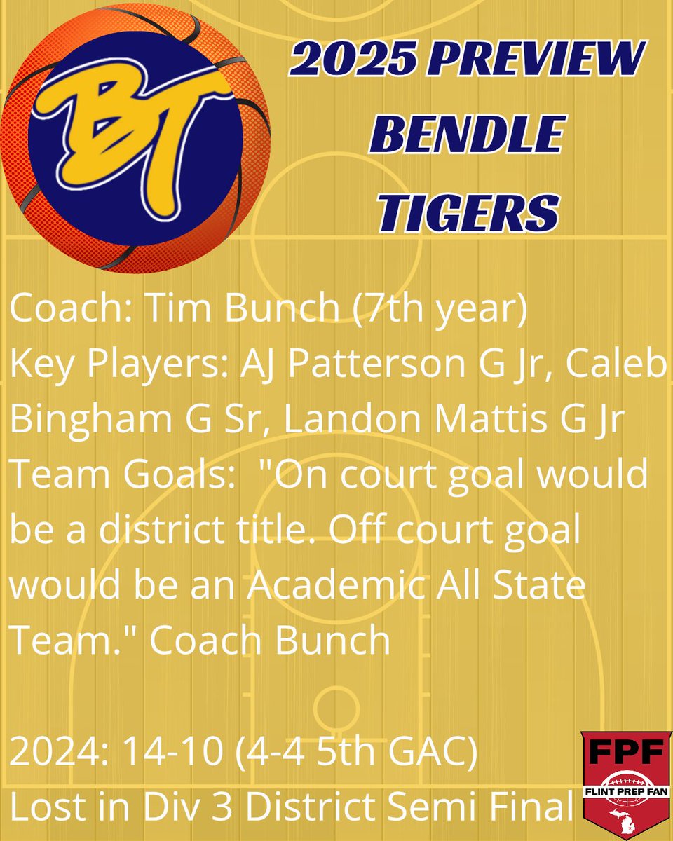 Here are the next 3 previews! <a href="/IAFphoenix/">Intl. Academy Flint</a> <a href="/OEBoysBBall/">Ovid-Elsie Boy's Basketball</a> <a href="/BendleBB/">Tiger Basketball</a> 

<a href="/CanyonWalker12/">Canyon</a> <a href="/CoachTimBunch/">Tim Bunch</a>