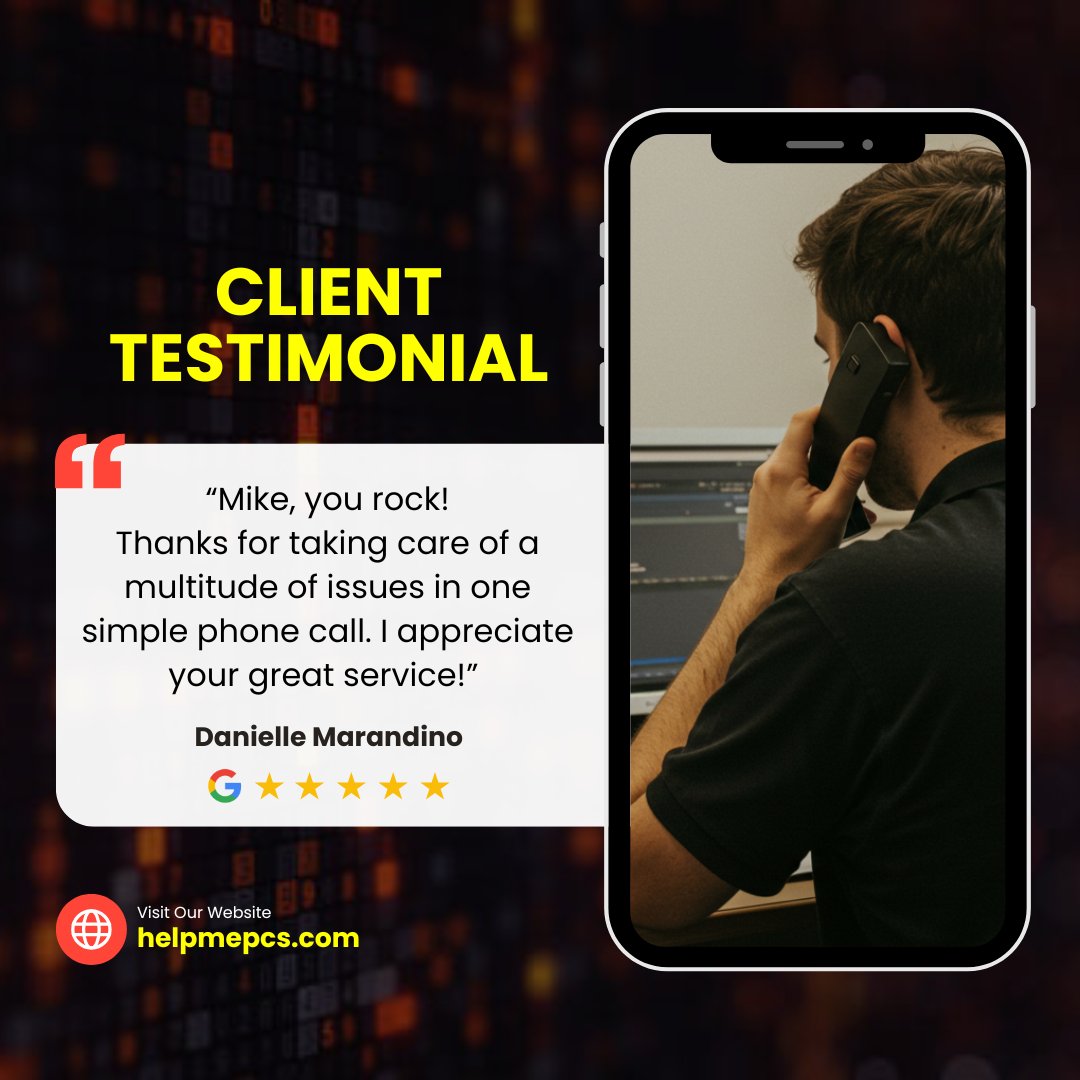 helpmePCS's tweet image. &quot;One phone call, multiple issues solved.” ⭐

That’s PCS support in action. Quick, reliable, and human.

👉 Experience it yourself: hubs.ly/Q03S9R4q0

#clienttestimonial #helpmepcs #managedIT #helpdesk #technicalsupport