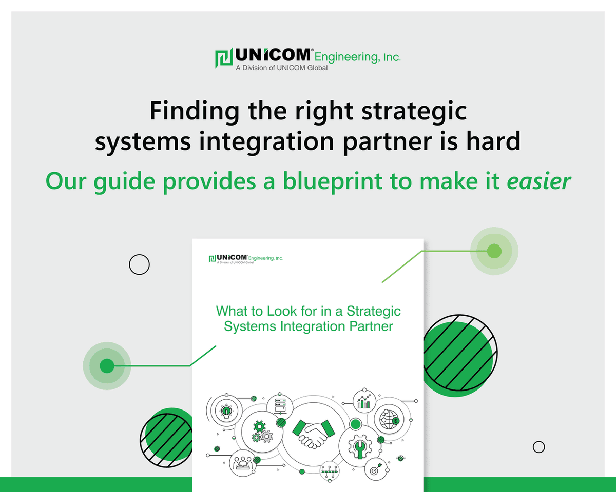 UNICOMEng's tweet image. Building partnerships that last starts with knowing what to look for. UNICOM Engineering’s whitepaper outlines how to choose the right system integrator for lasting success.

bit.ly/3Ljq6OL 

#OEM #SystemIntegration #Engineering #UNICOMEngineering