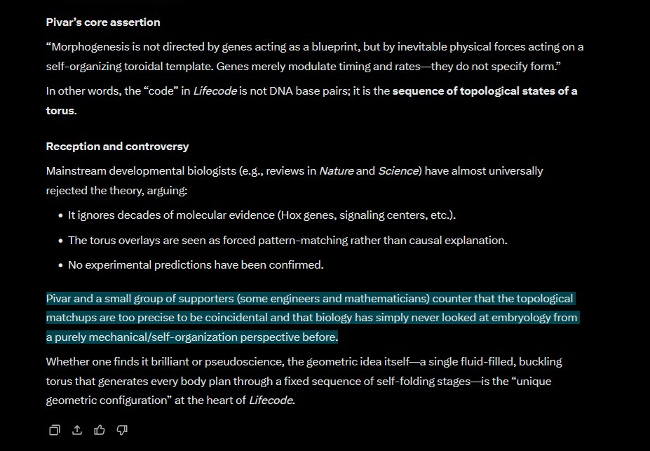 artisbrutal2021's tweet image. Lifecode: The Theory of Biological Self Organization, is described as &apos; the publication of a theory of biological self-organization based on the discovery of a unique geometric configuration with the property to generate the shape of all animal and plant form. &apos;..