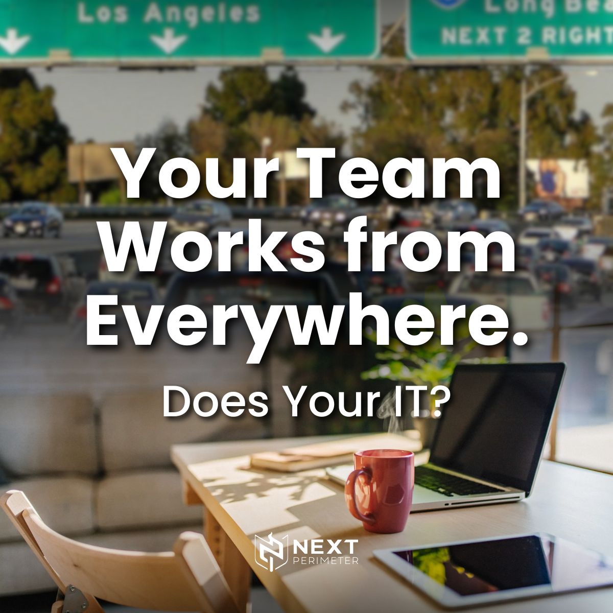 nextperimeter's tweet image. LA traffic is a given. Slow, insecure remote access shouldn&apos;t be. Our Modern Desktop Experience provides a seamless and secure work-from-anywhere solution for your SoCal team. Empower your hybrid workforce. Get a free assessment.