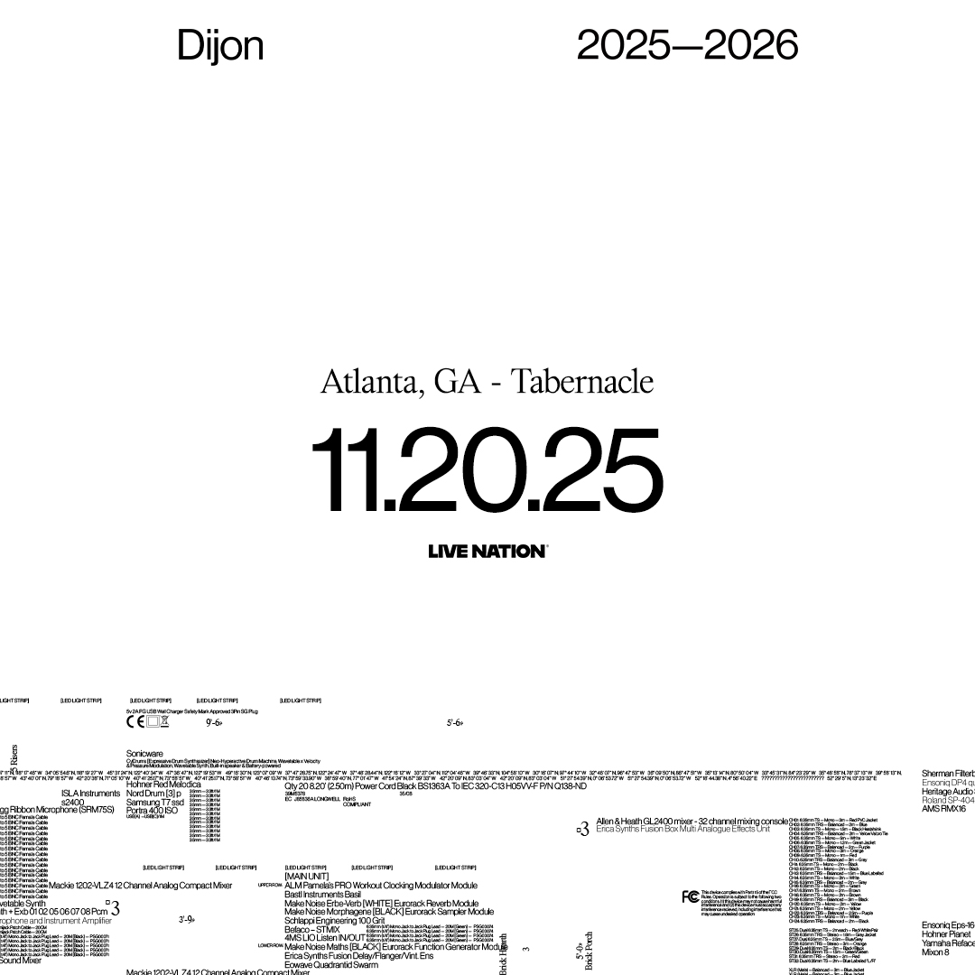 🎶 TONIGHT (11/20) 🎶 Dijon - 2025-2026 Tour at the Tab! #SOLDOUT

🕖Doors: 7PM / Show: 8PM
⭐️ Upgrades: livemu.sc/3TtYPuu
❓ Info &amp; FAQ: livemu.sc/47qfLYp