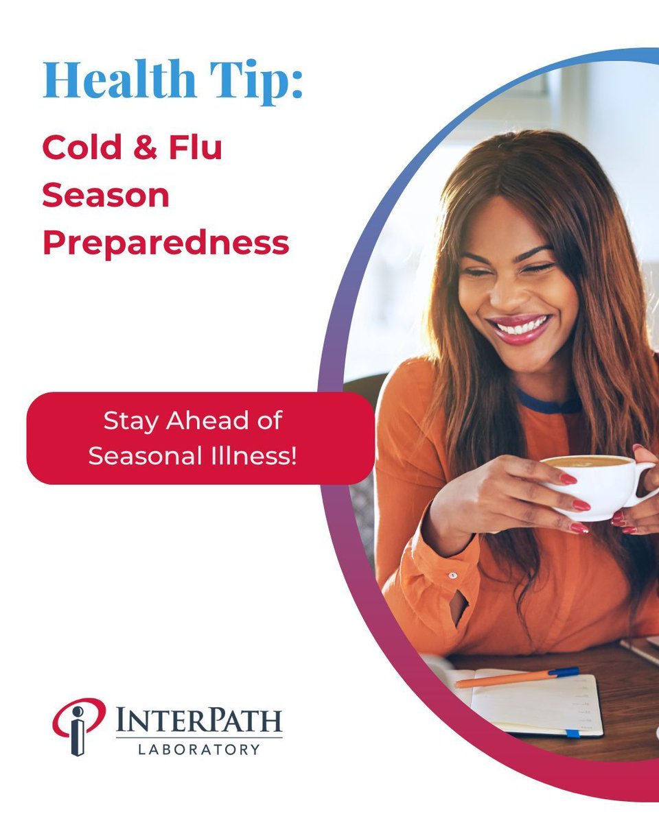 Interpath_Lab's tweet image. Flu season is here — and prevention starts with preparation!

Protect yourself and those around you by taking a few simple steps:
✅ Get your annual flu shot
✅ Wash your hands regularly
✅ Stay home if you’re feeling unwell
✅ Stay hydrated and get plenty of rest

#HealthTips