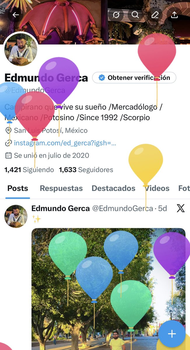 Globitos en mi perfil 🎈
HBD to me 🎁🎊