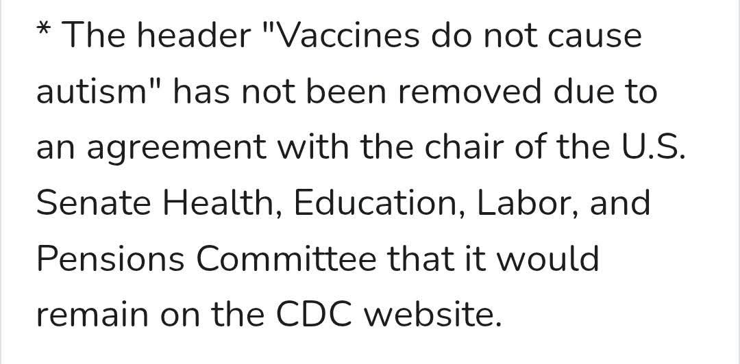 פרופ גרנות כותב:
"להנאתכם אני מצרף כאן צילום מסך מהאתר של ה-CDC עם פרסום מאתמול שבו הם מודיעים שהקביעה החיסונים אינם גורמים לאוטיזם איננה מבוססת. לא רק זה, אלא גם שהממסד התעלם במכוון ממחקרים שהראו קשר אפשרי בין חיסונים לאוטיזם. זה מעניין, בלשון המעטה.....

אבל רק מי שקרא את כל