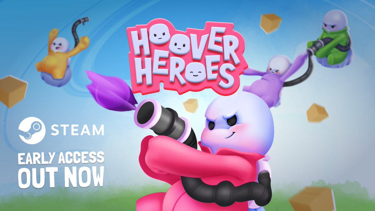 HOOVER HEROES IS OFFICIALLY OUT NOW!

store.steampowered.com/app/3453610/Ho…

GATHER YOUR FRIENDS AND HAVE FUN EVERYONE! 🩷🩷🩷

#gamedev