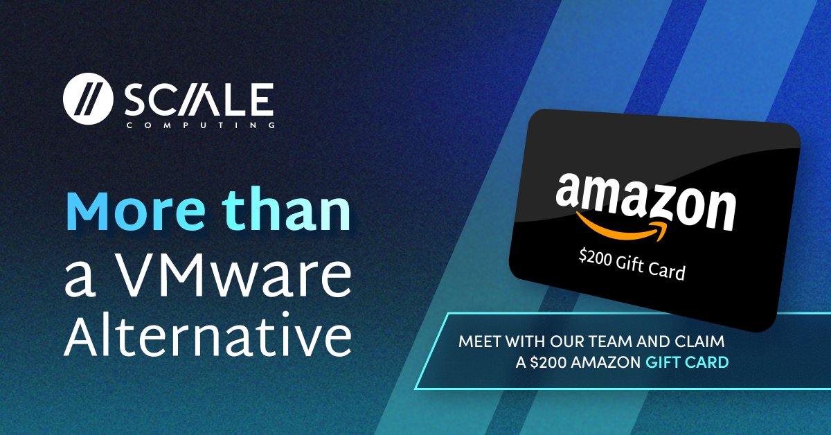 OSTG_US's tweet photo. Paying too much for virtualization? Switch to SC//HyperCore™.

✅ Easy migration
✅ Free training
✅ 25%+ savings
🎁 Get a $200 https://t.co/2IulbxBe0n gift card with a qualifying eval.

Explore SC//HyperCore™ virtualization suite 👉 https://t.co/1vIJitOqm7 
#VMwareAlternative https://t.co/asxlfuxALE