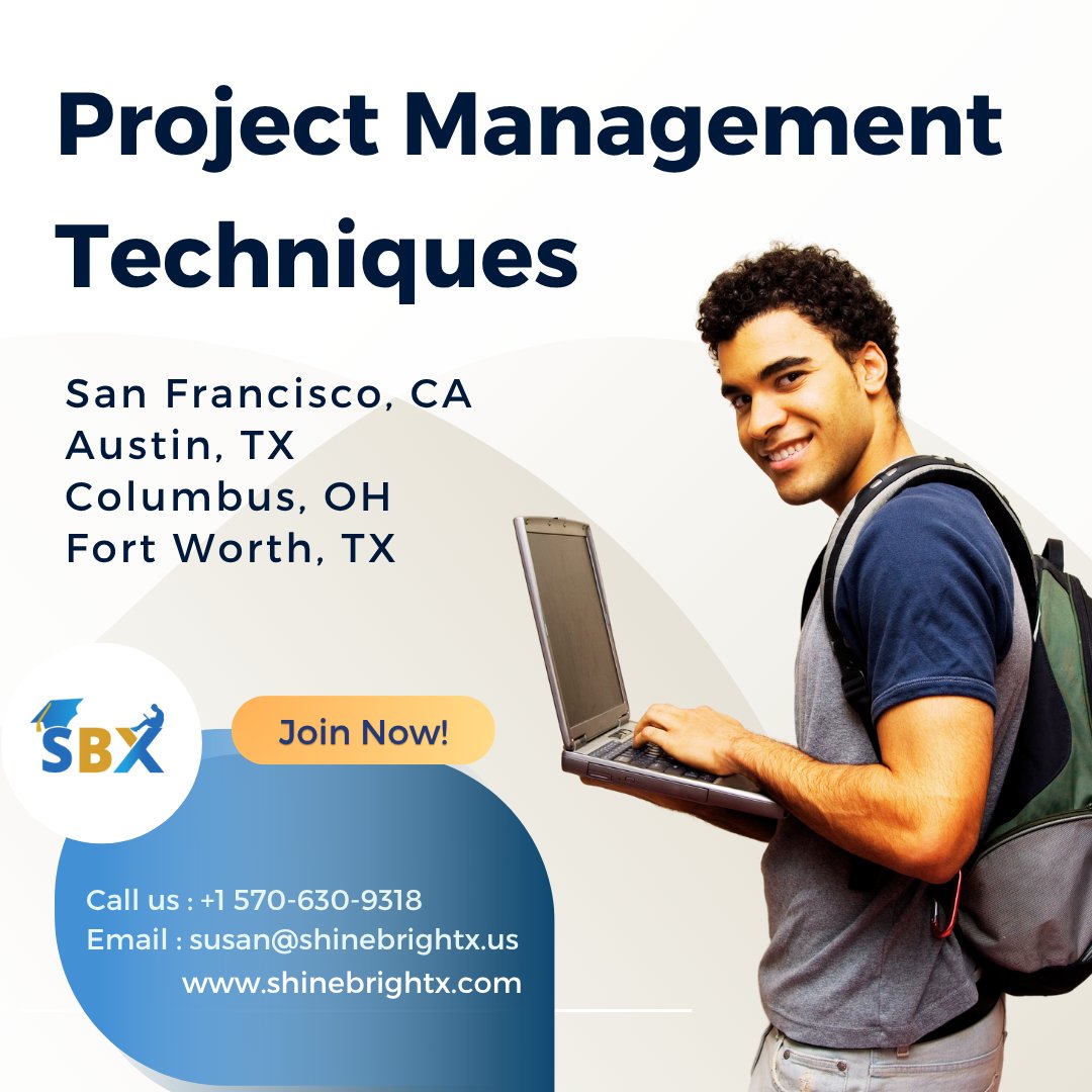 ShineBrightX's tweet image. 🚀 Take Your Project Management Skills to the Next Level!
Enroll Today: bit.ly/43Gr5Qk
#projectmanagementtechniques #pmtechniques #taskmanagement #riskmanagement #agilepm #sanfrancisco #ca #california #austin #tx #texas #america #columbus #oh #ohio #fortworth #tx #texas