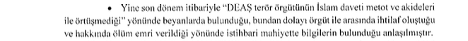 IŞİD’in ölüm listesinde olduğu, EGM ve MİT raporlarıyla sabitken (aşağıdaki belgede de yer alıyor), İzmir saldırısı üzerinden 16 yaşındaki bir çocuğun eylemini Halis Bayancuk Hoca’ya nispet etmek; Türkiye’deki gazeteciliğin artık bir tetikçi vazifesi gördüğünü gösteriyor.

Ancak