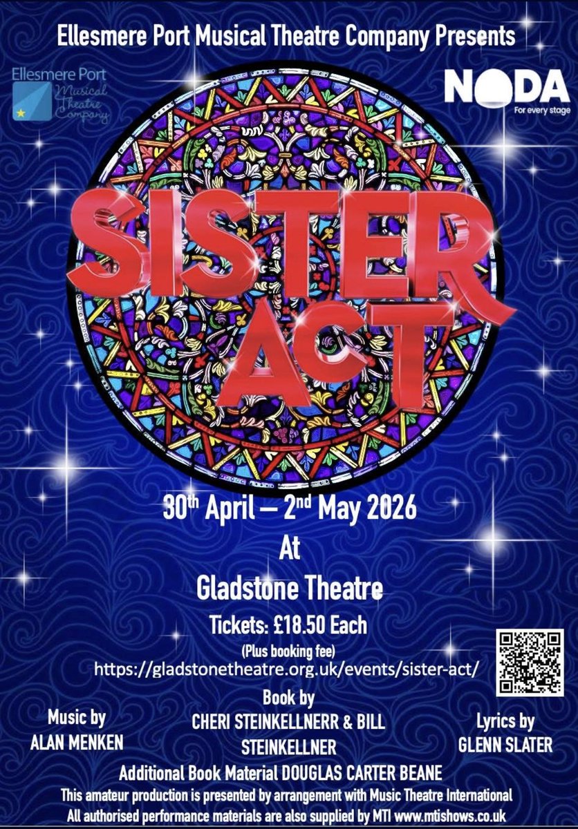 epmtc's tweet image. Sister Act is a joyous journey from start to finish.Are you a TJ, Pablo,Joey, Curtis or an Eddie??

Auditions are Saturday 22nd Nov, 2-8pm at United Reformed Church Chester Road CH65 6RY

This show is packed with powerhouse numbers and laugh-out-loud moments 🎤🎭⛪️🪩