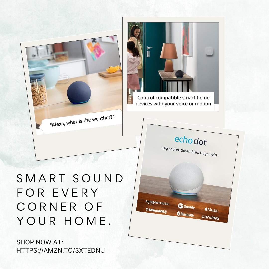 82292official's tweet image. Your new favorite home assistant has arrived. Crystal-clear vocals, deep bass, and endless smart features all in one sleek Echo Dot. Perfect for bedrooms, offices, or anywhere you need smarter sound.
Order now at - amzn.to/3XtEdnu

#EchoDot2022 #AmazonEchoDot #AlexaDevice