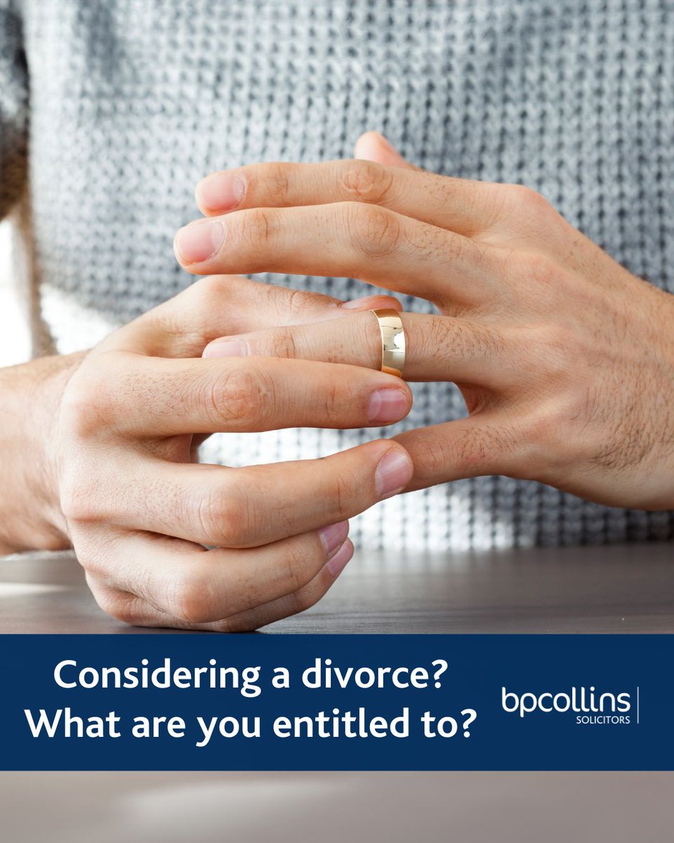 Divorce is not just an emotional process, it’s also a financial one. Many people facing the end of a marriage understandably want to know what they may be entitled to. B P Collins’ family team provides the answers.  Learn more here: bpcollins.co.uk/considering-a-…