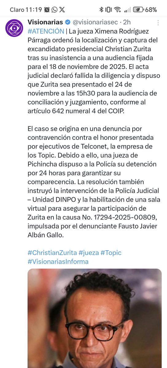 jantopicecuador's tweet image. Con respecto a lo de Christian Zurita…
