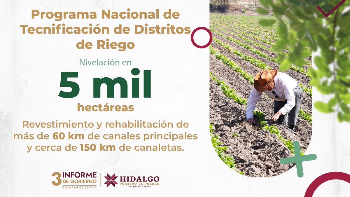 mtellov's tweet image. En el campo, cada gota cuenta. Con la tecnificación, las y los productores trabajan con más certeza, mejores herramientas y menos desgaste. Es modernizar la tierra para cuidar su esfuerzo y asegurar su futuro.

#ComparecenciasHidalgo2025 #CampoHidalguense…