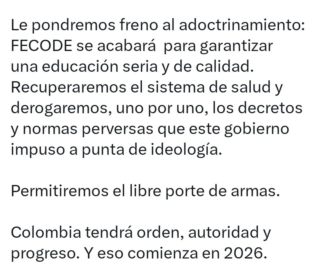 sandra_chindoy's tweet image. 🔴Vean la bajeza con la que el Uribismo hace campaña. @MiguelPoloP promete que con el tigre fascista en la presidencia ACABARÁN CON LOS DIÁLOGOS DE PAZ, ACABARÁN FECODE Y PERMITIRÁN EL PORTE LIBRE DE ARMAS. Que ofrecen? Ofrecen guerra, persecución y dictadura. BARBARIE TOTAL. 👇🏽