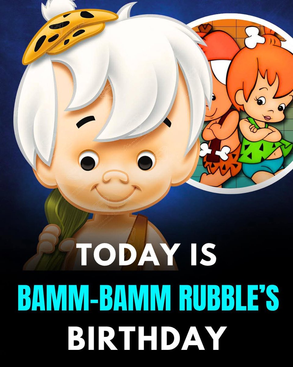 Happy 62nd Birthday to Bamm-Bamm Rubble! 🎉 On November 20, 1963, the mighty cave-kid Bamm-Bamm Rubble made his first appearance on The Flintstones! From smashing rocks as a toddler to becoming a beloved Bedrock hero, he’s been a cartoon icon for 62 years. 🎂👶💪 

#Birthday