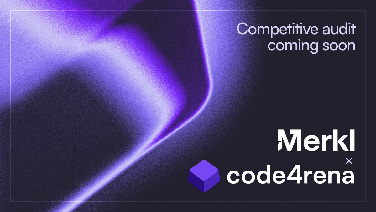 code4rena's tweet image. Welcome, Merkl.

We are thrilled to collaborate with Merkl for a competitive audit to help secure their codebase!

The audit will run for 6 days, stay tuned for more info.

Let&apos;s go 🤝 @merkl_xyz