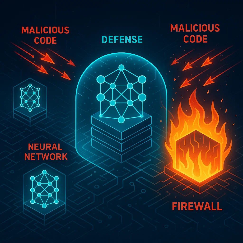 octogenex's tweet image. 😈 Adversarial attacks = sneaky data gremlins!
Train smart with adversarial examples &amp;amp; distillation to defend your neural nets.
🔗buff.ly/MIqCFgt and buff.ly/2veldxG 
#AI365 #AdversarialAttacks #NeuralNetworks #ML