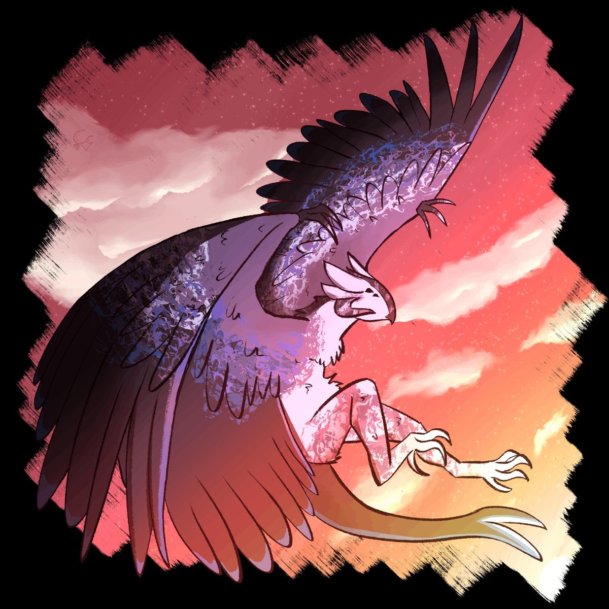 Sharalee_here's tweet photo. The sky trembles when they rise 😏

made this for my cute client on discord >.<
#DragonArt #FantasyCreature #MythicalBeast #CreatureDesign #commission https://t.co/eWwLoKys3I