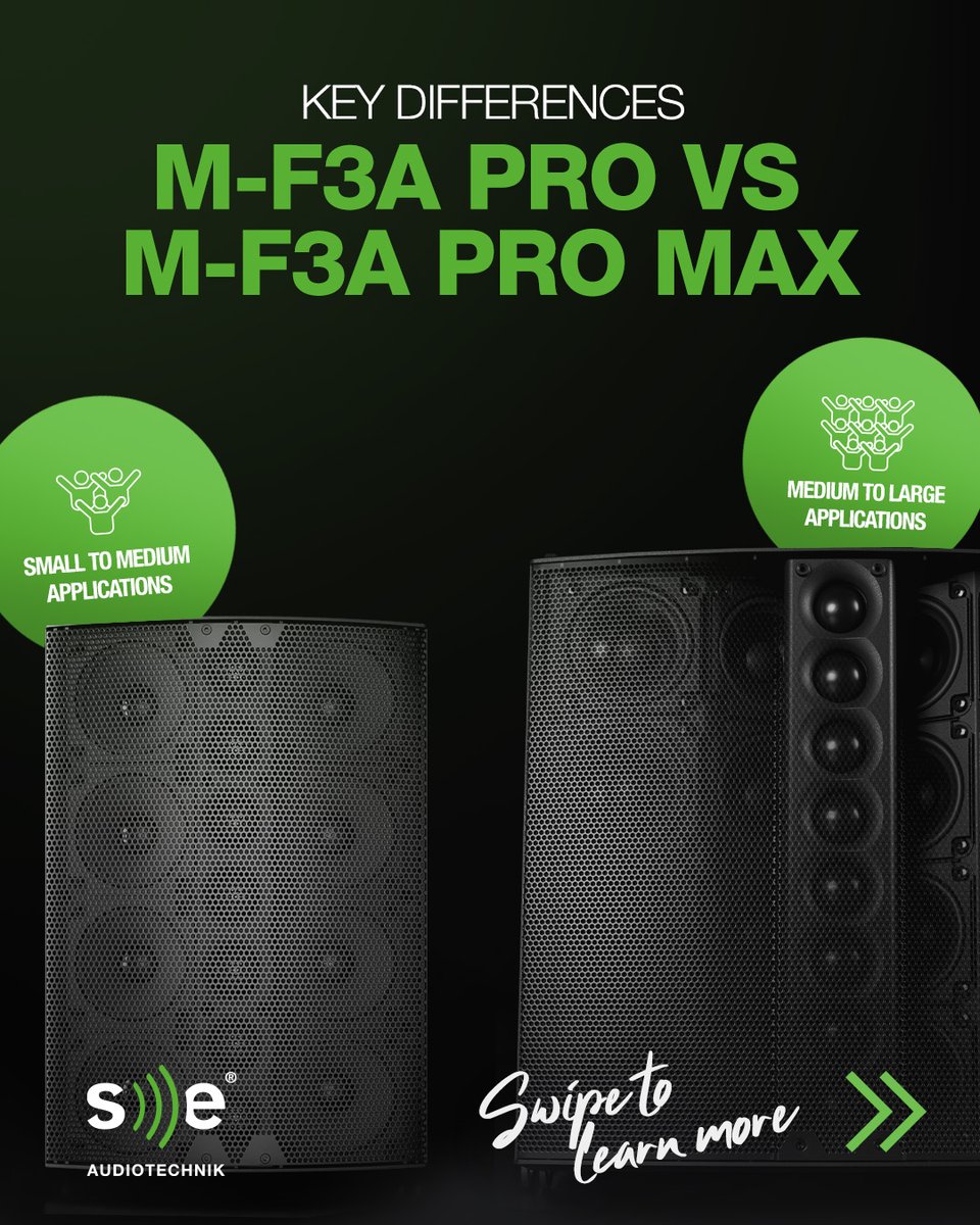 SEAudiotechnik's tweet image. Which pro sound are you after?
M-F3A PRO = Small/medium gigs
M-F3A PRO MAX = Medium/large venues

🔗 se-audiotechnik.de/spotlight/m-f3…
🔗 se-audiotechnik.de/spotlight/m-f3…

#MF3APROMAX #LineArray #seaudiotechnik #MF3APRO