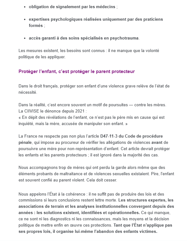 🗣️ Communiqué - Journée internationale de lutte pour les droits de l'enfant

Depuis des années, l’État multiplie lois, plans et annonces sur la protection de l’enfance, sans en garantir l’application : on protège les enfants dans les textes, mais on les abandonne dans la réalité.