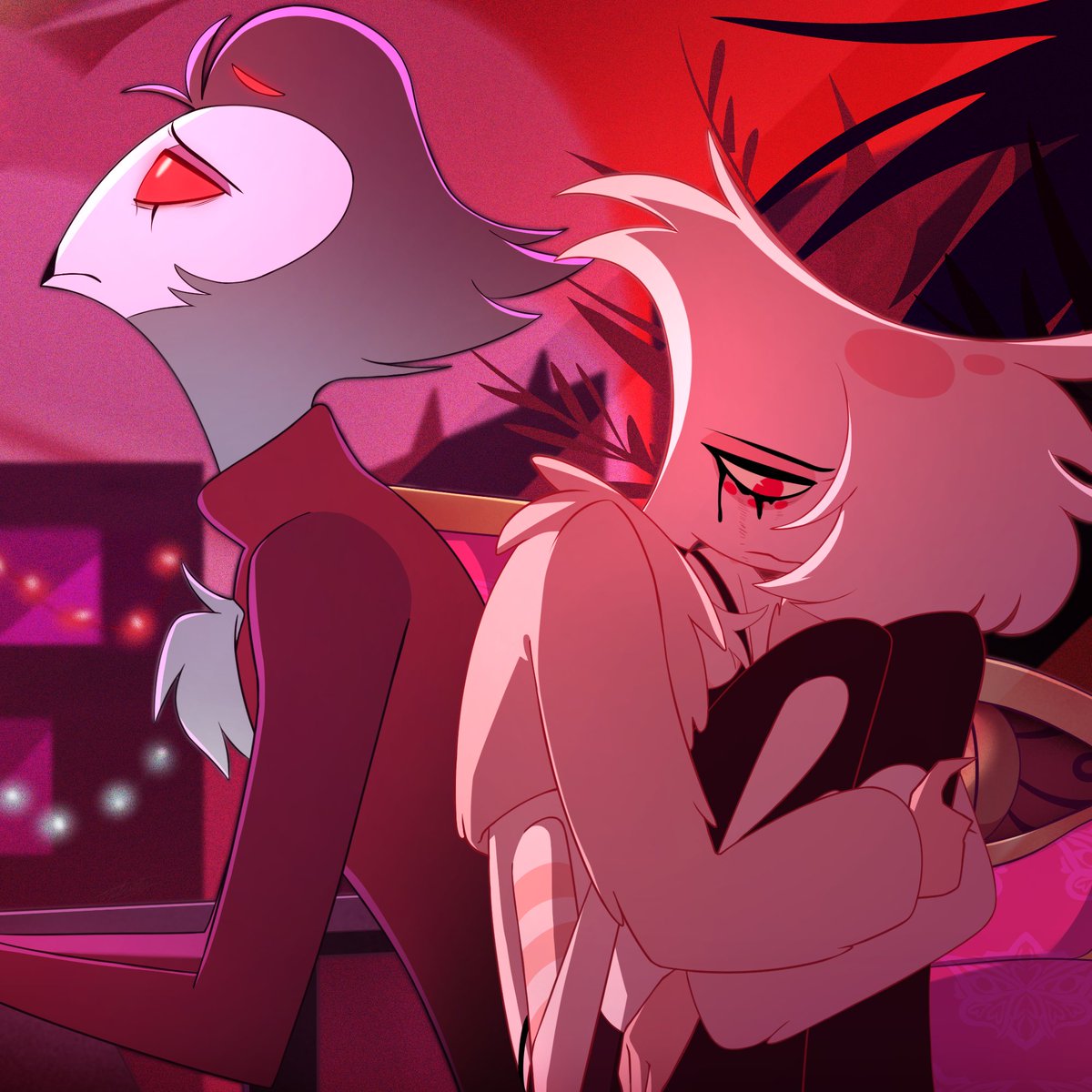 Same vibe, and I'm feeling very depressed...................🪦 #HazbinHotel #HazbinHotelFanart #HelluvaBossFanart