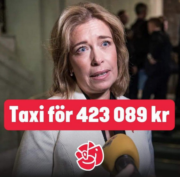 En ensam kvinna, våra skattepengar. 

Strandhäll fick aldrig förklara sig i SVT, TV4, DN etc. Sossar kan. 

<a href="/strandhall/">Annika Strandhäll</a>