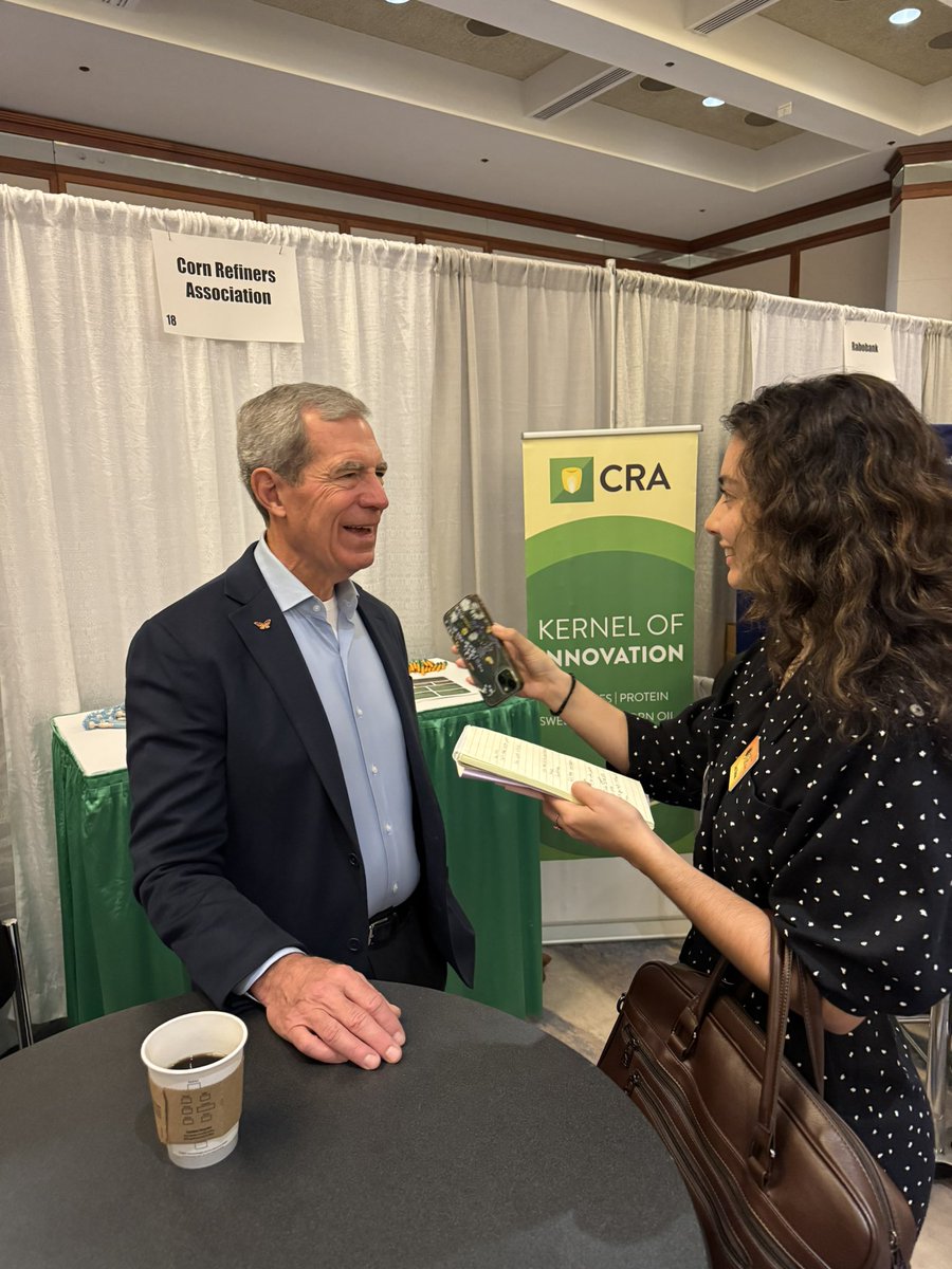 CornRefiners's tweet image. What a great morning so far at #NAFB25 Trade Talk! Stop by booth 18 if you’re looking to learn more about CRA and our work with our friends throughout agriculture!