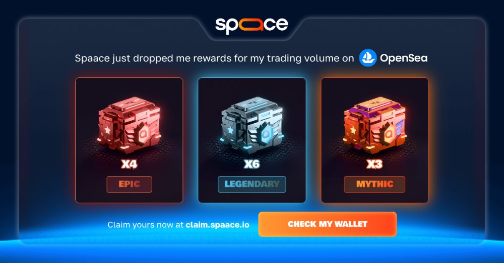 raidorRED's tweet image. 🔥 Good surprise today.
My @opensea activity automatically unlocked 13 @spaace_io Chests.
Didn't expect that.
claim.spaace.io/os?x
Read more here :
x.com/spaace_io/stat…